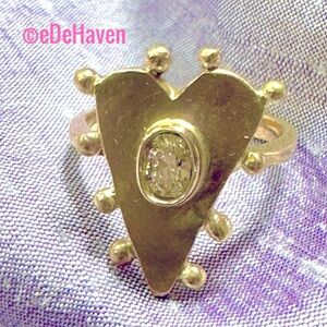 E.DeHaven 18k Diamond Heart Ring